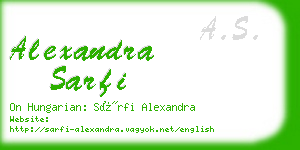 alexandra sarfi business card